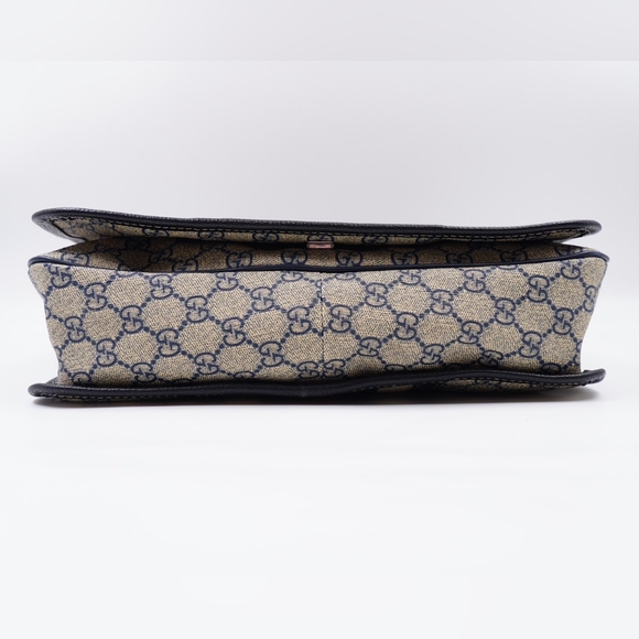 AS66❤️ GUCCI GG Plus Monogram Vintage Web Flap Messenger Bag - Picture 13 of 15